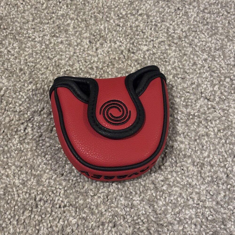 2026 Odyssey Ai-One Jailbird Mini Mallet Putter Cover Magnet Closure Red EUC